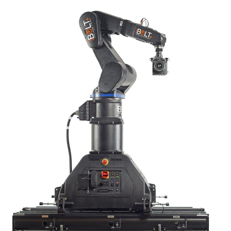 Bolt Jr+ on Track Robotic Motion Control Rig with White Background
